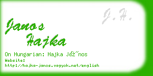 janos hajka business card